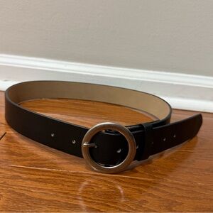 Women’s Black Belt with Silver Hardware